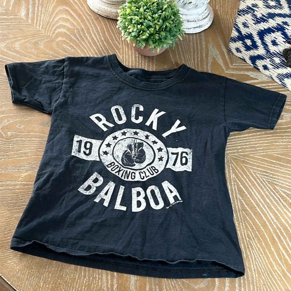 Little Boys Rocky Balboa 1976 Boxing Club Vintage Inspired Tee Shirt